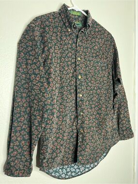 Vintage Embassy Row Corduroy Paisley Button Up - Men’s S Dark Academia Funky